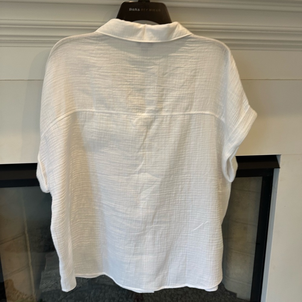 Jessica Simpson Gauze Textured White Blouse LIKE NEW! - Picture 4 of 4